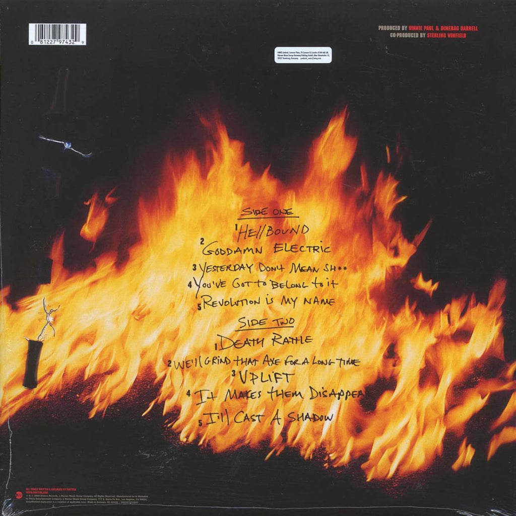 Pantera - Reinventing The Steel vinyl LP back cover
