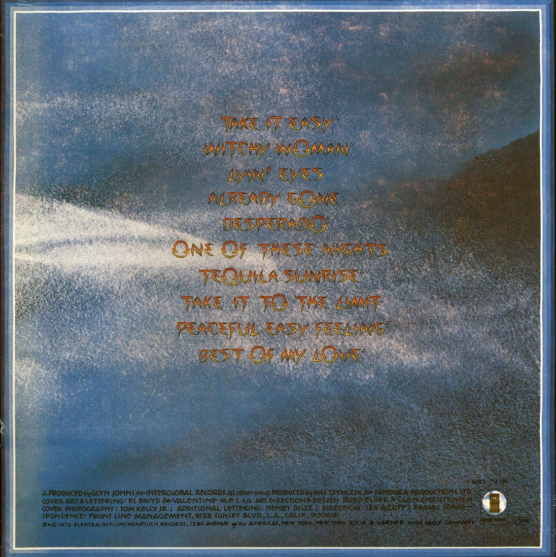 Eagles - Their Greatest Hits 1971-1975 (180g) vinyl LP back cover