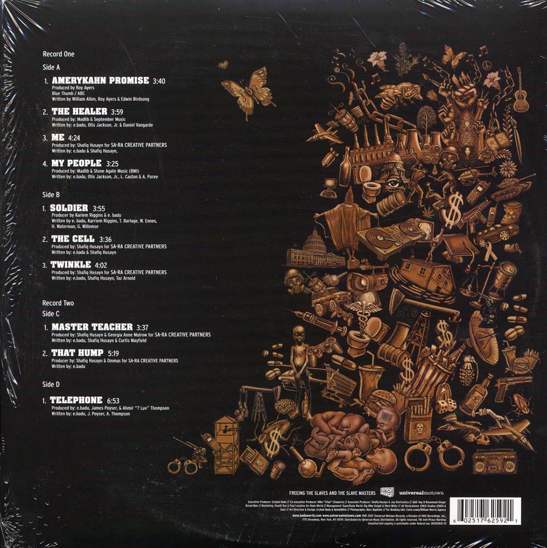 Erykah Badu - New Amerykah Part One: 4th World War (2xLP) vinyl LP back cover