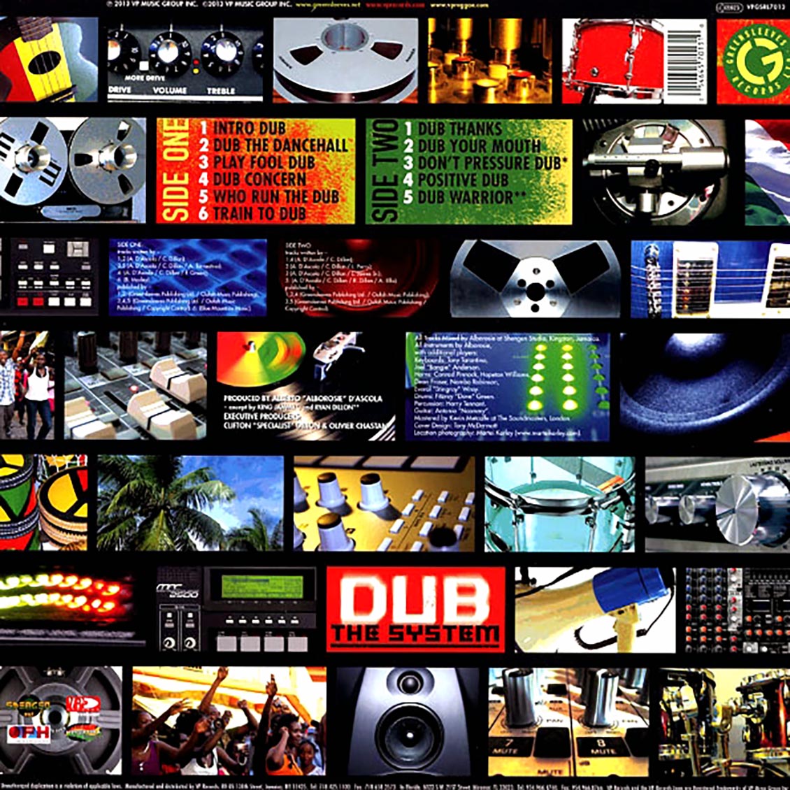 Alborosie - Dub The System vinyl LP back cover