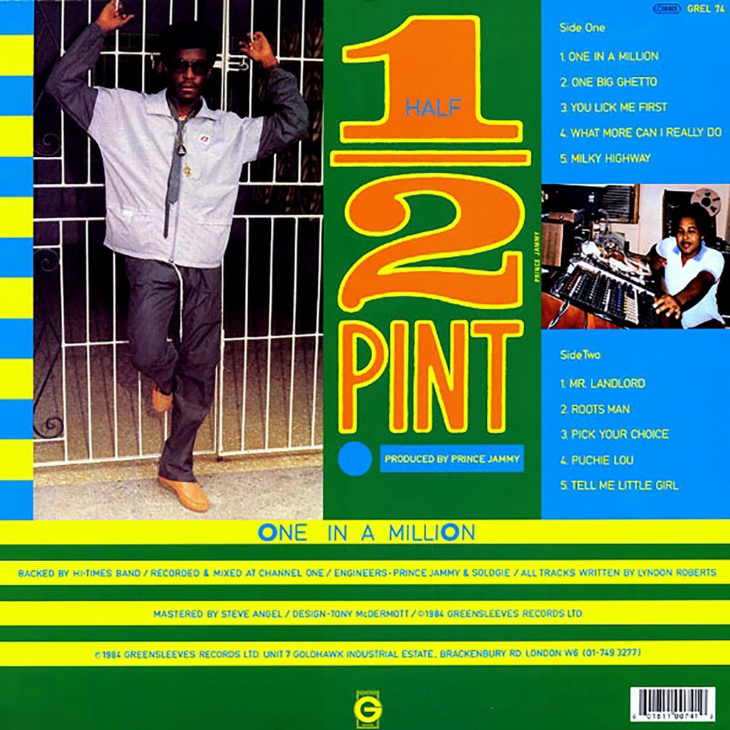 Half Pint - One In A Million vinyl LP back cover