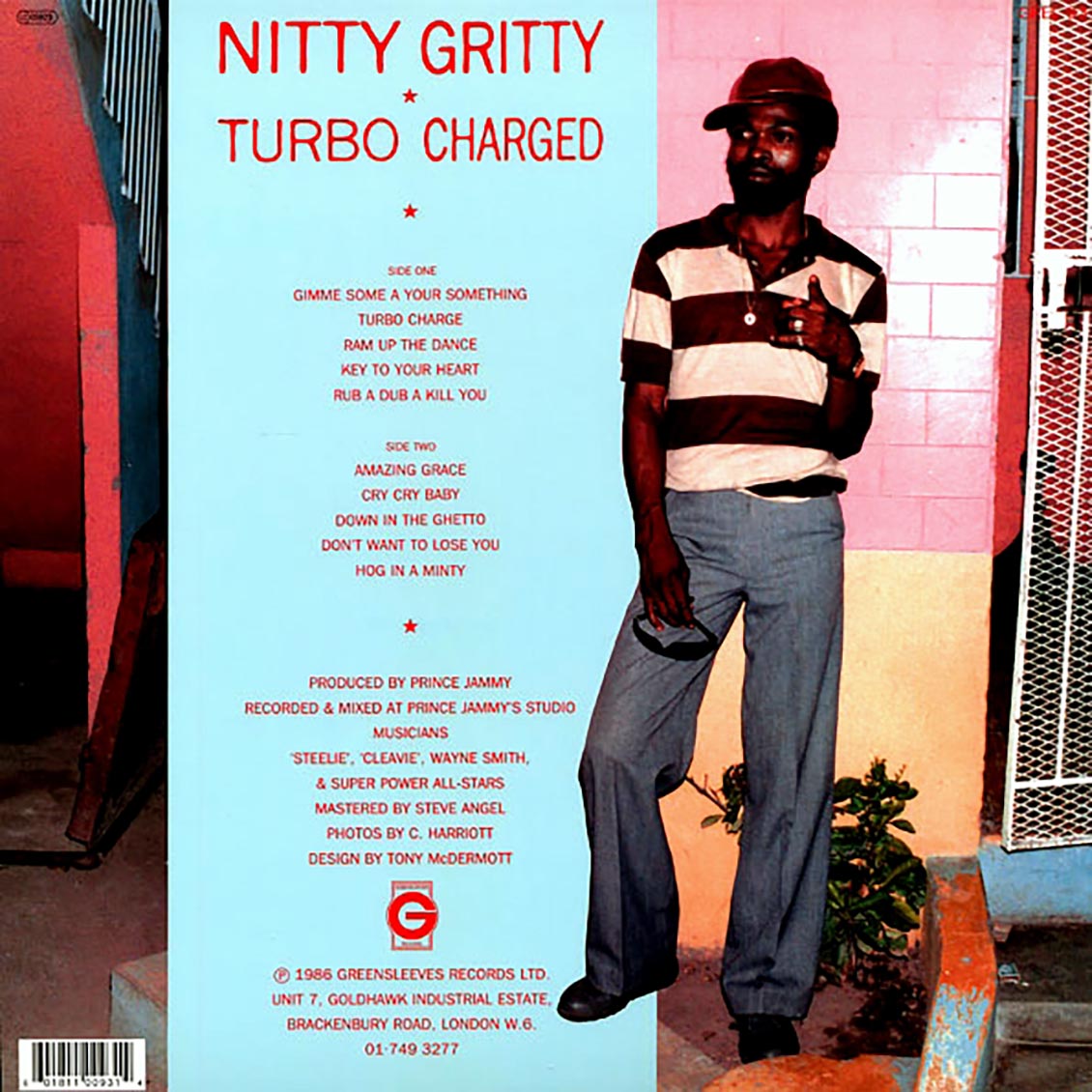 Nitty Gritty - Turbo Charged vinyl LP back cover
